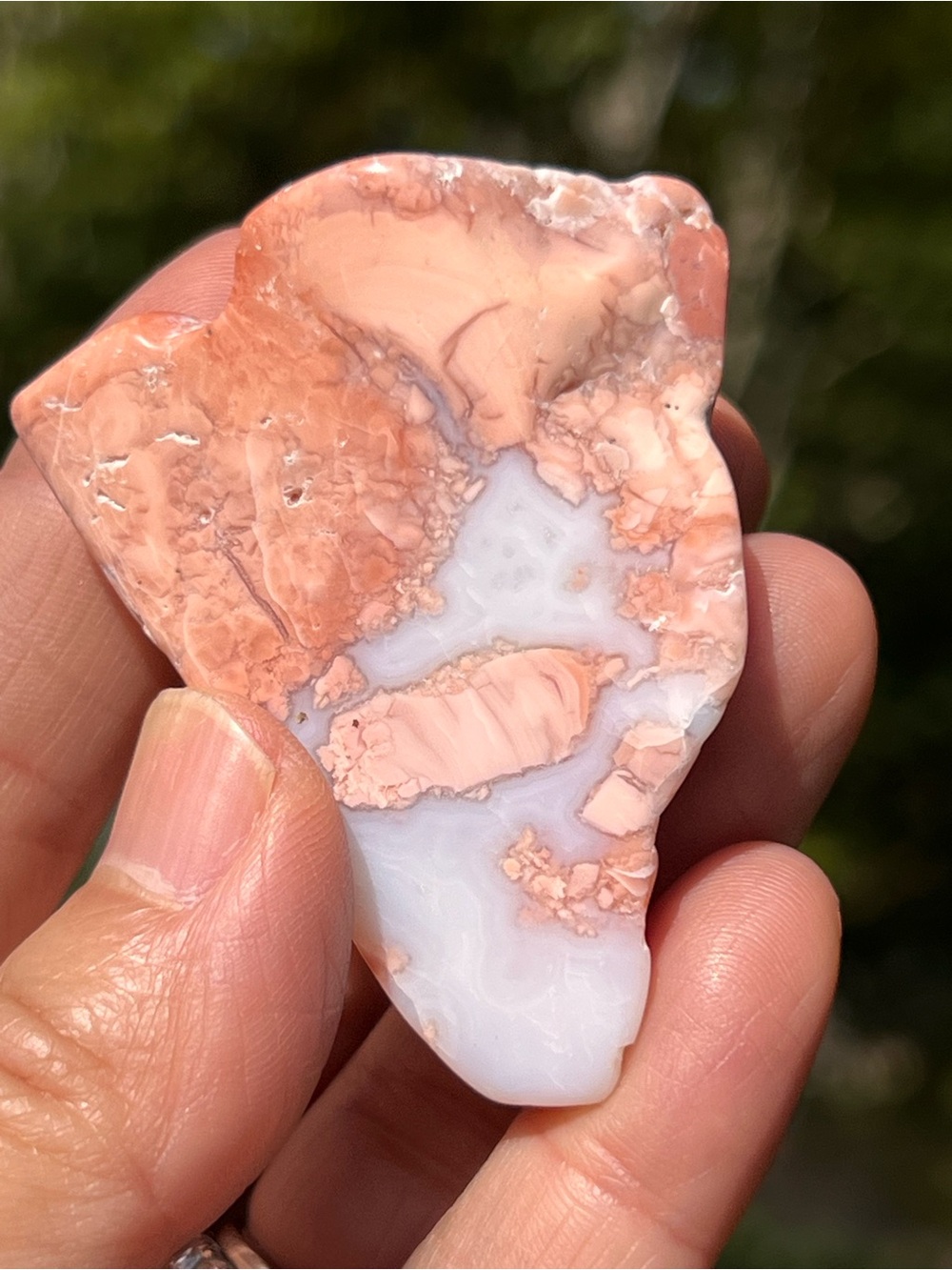 Pink (1) petal agate freeform | crystal